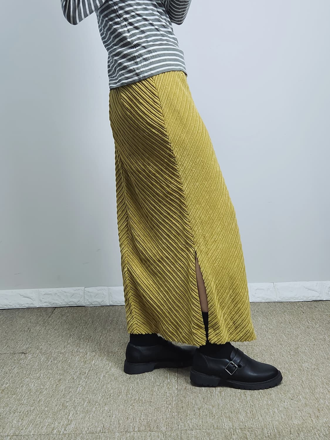 (니코앤드) 코듀로이 롱 스커트 상품이미지3