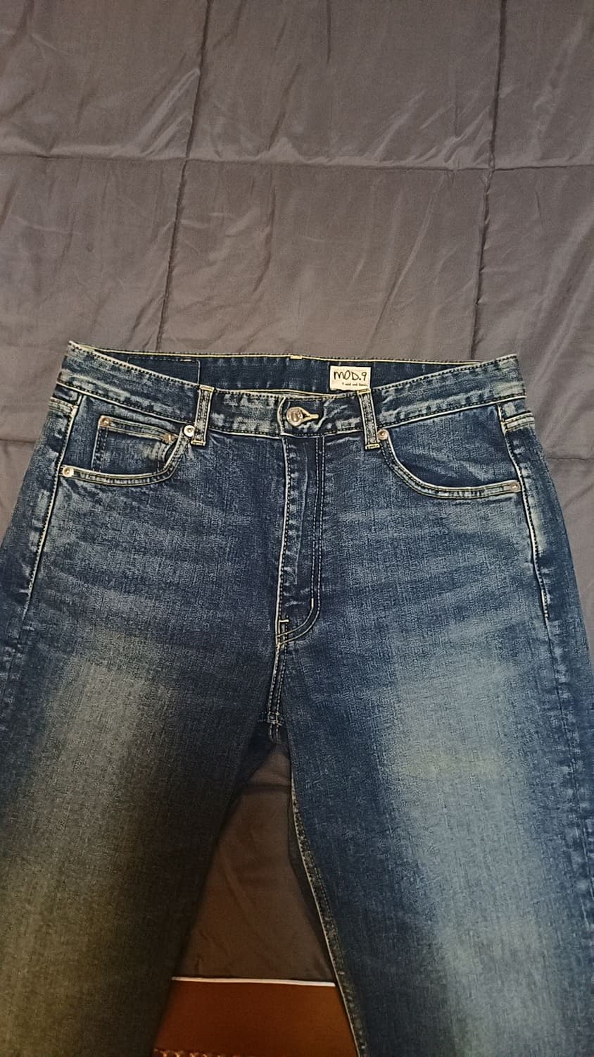 모드나인 약간스판청바지 실측31인치 기장99 상품이미지2