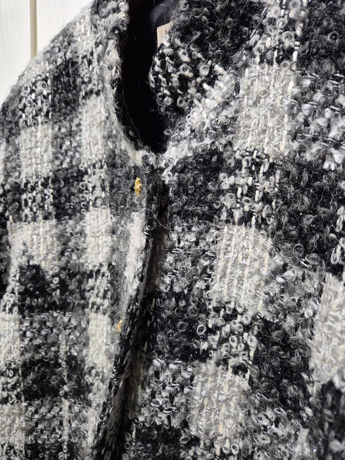 체크 부클트위드 자켓 상품이미지5