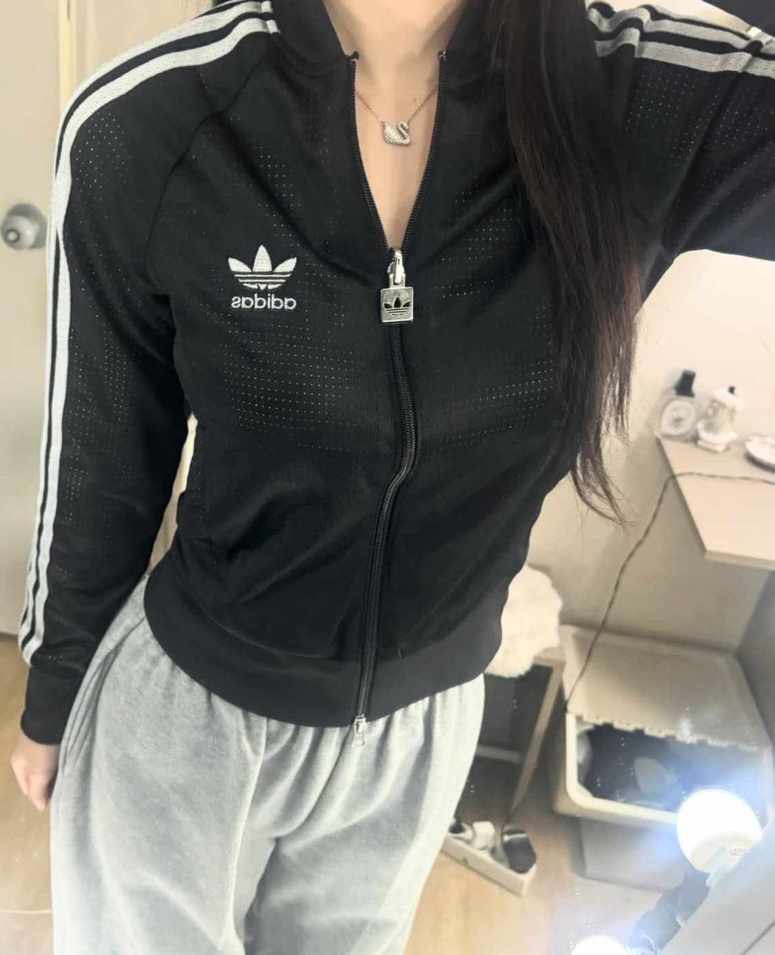 대장 흰검 희귀 양면 아디다스 파이어버드 리버시블 매쉬 져지 🤍🖤 상품이미지4