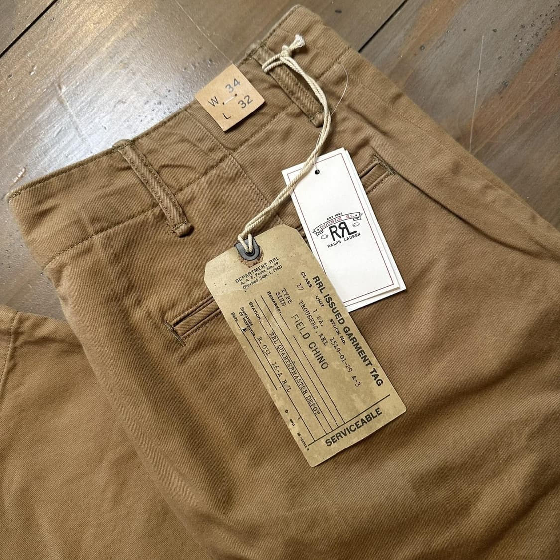 90s RRL 더블알엘 스탠다드 이슈 필드 치노 팬츠 카키 상품이미지2