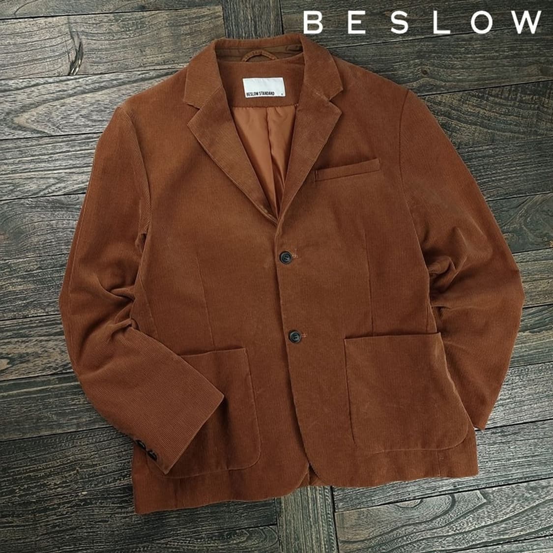 [비슬로우] 코듀로이 골덴 블레이저 자켓 브라운 M19287 상품이미지1