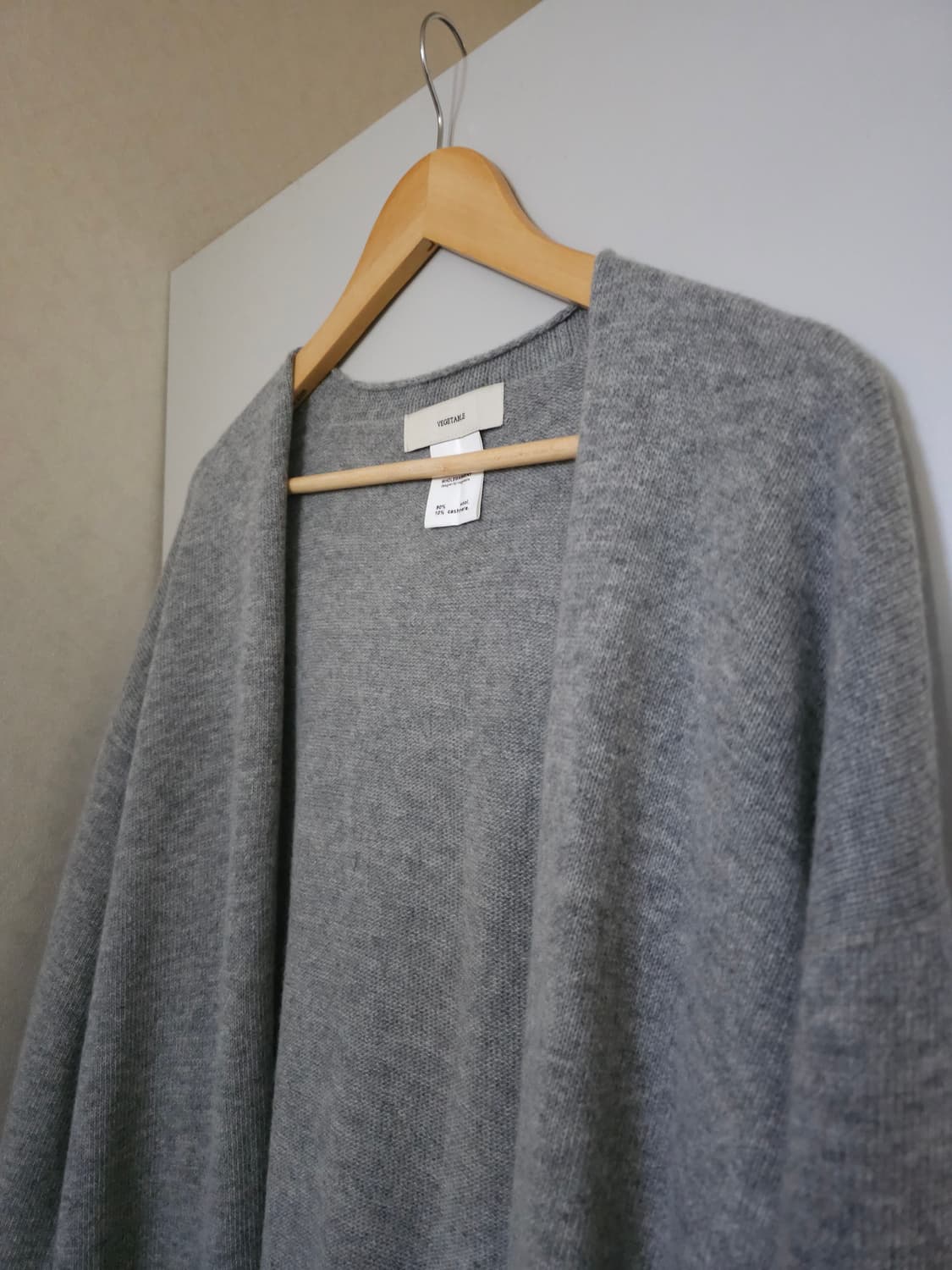 vegetable 울 캐시미어 롱롱 가디건 상품이미지2