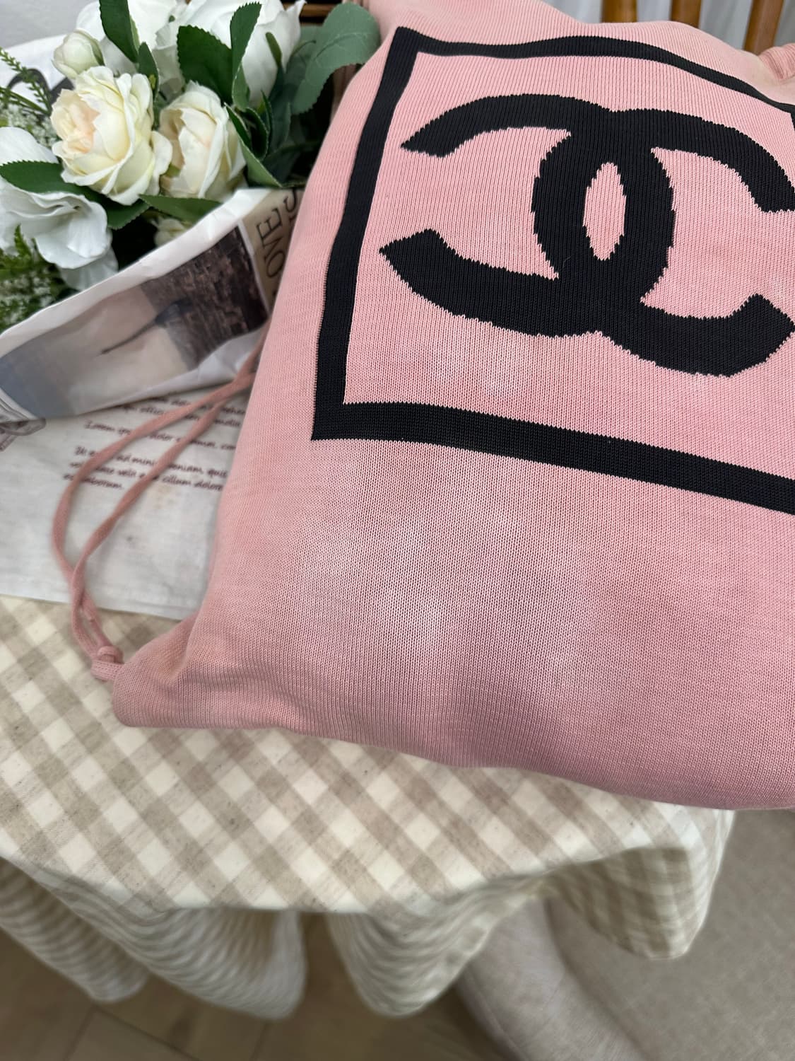 [정품] 샤넬 니트 드로우스트링 백팩 상품이미지9