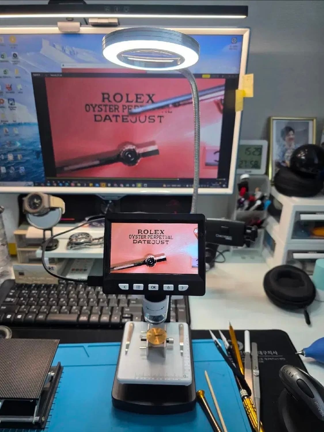 디지털 전자 현미경 11cm HD 모니터 50-1000X 확대 휴대폰과  상품이미지8