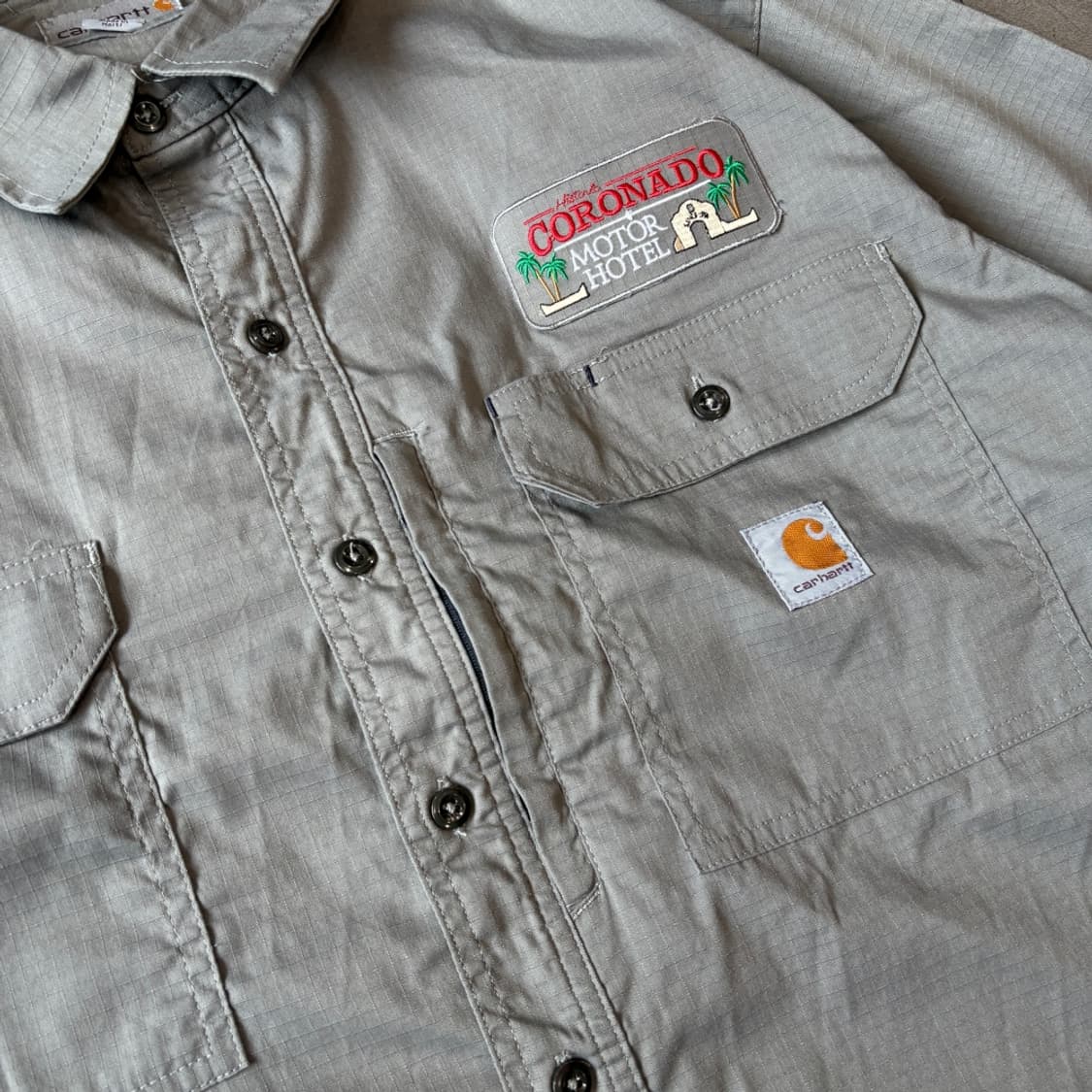 칼하트 오리지널 그레이 긴팔 워크 셔츠 상품이미지5