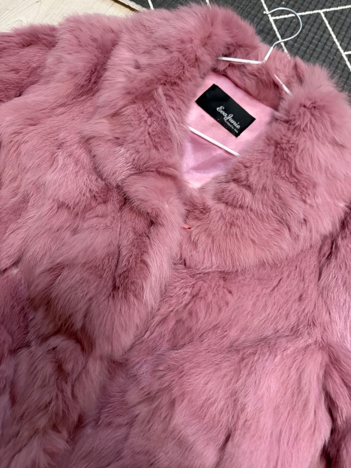 토끼 퍼자켓 핑크 아케호무 샵502 큐빈  상품이미지2