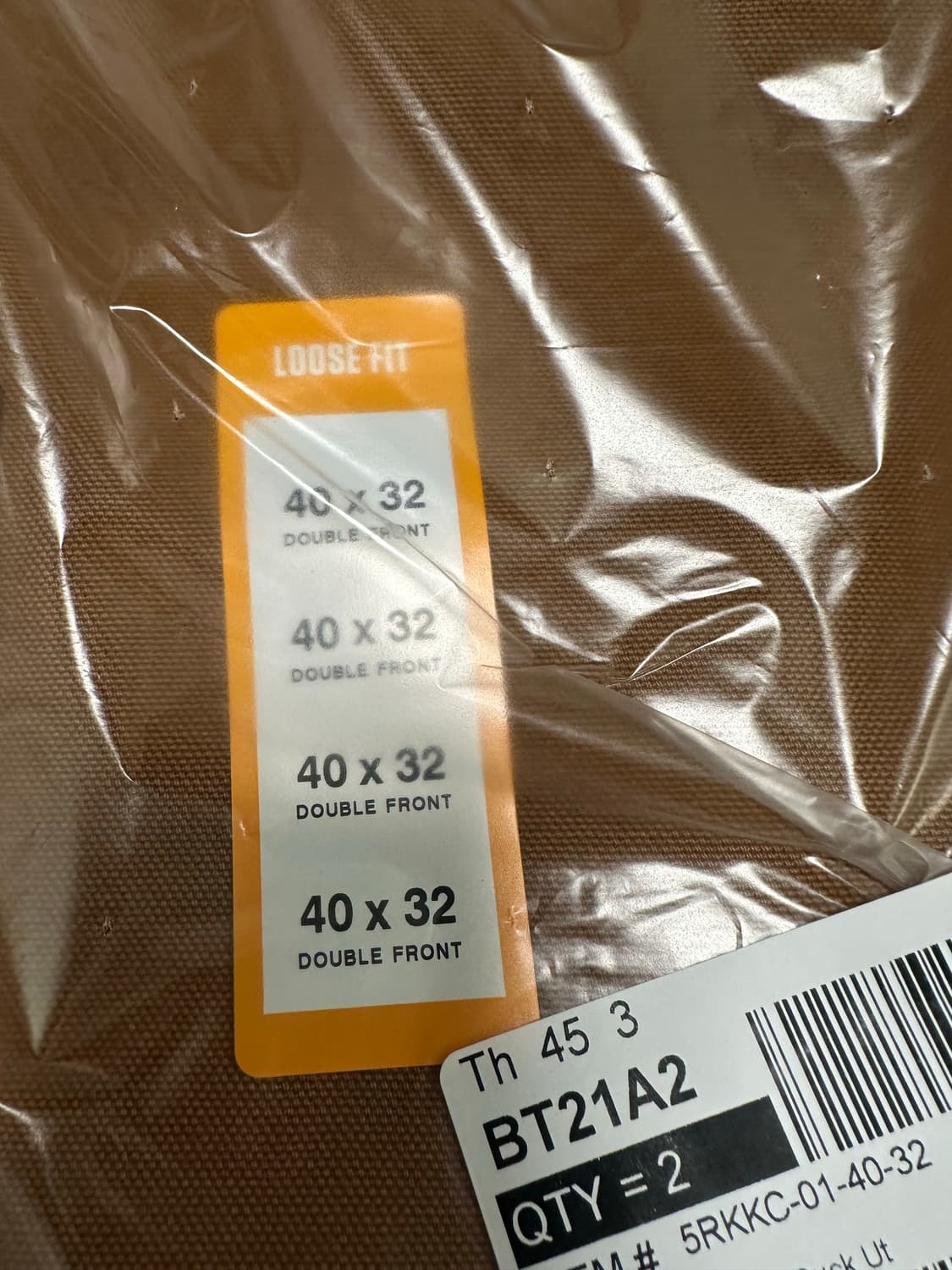 칼하트 더블니 B01 브라운 키펜터 워크웨어 40/32 상품이미지2