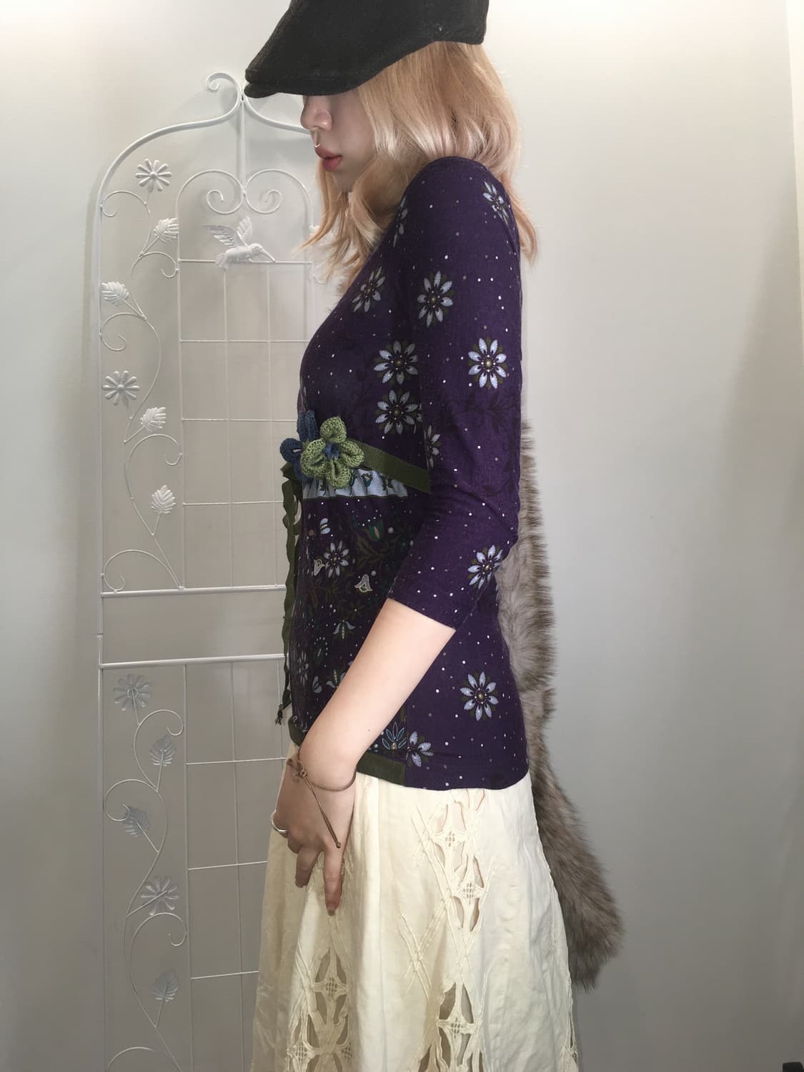 made in Italy purple vintage pattern t s 상품이미지2