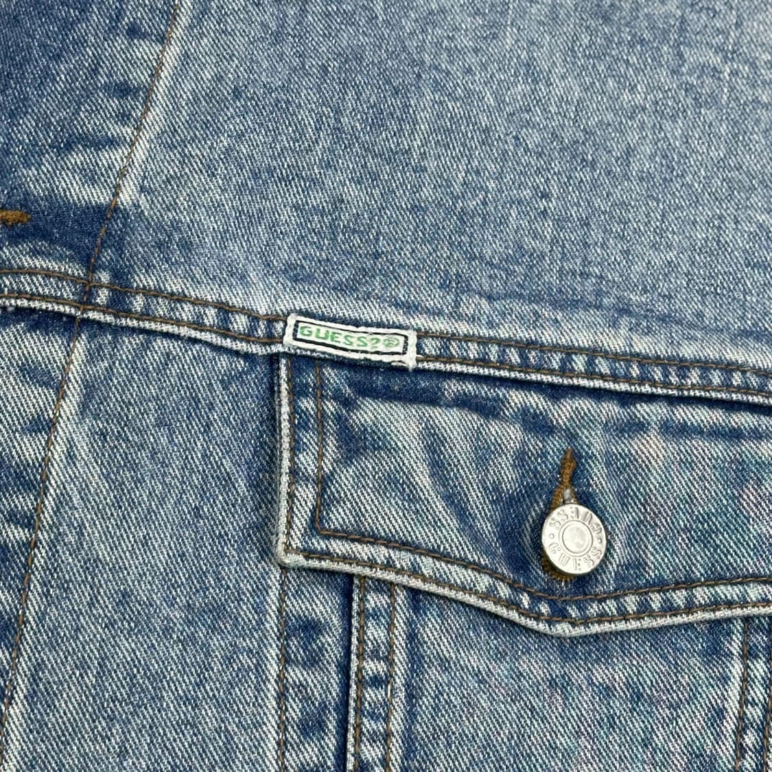 90s 게스 USA 빈티지 오버핏 데님 트러커자켓 XL 상품이미지5