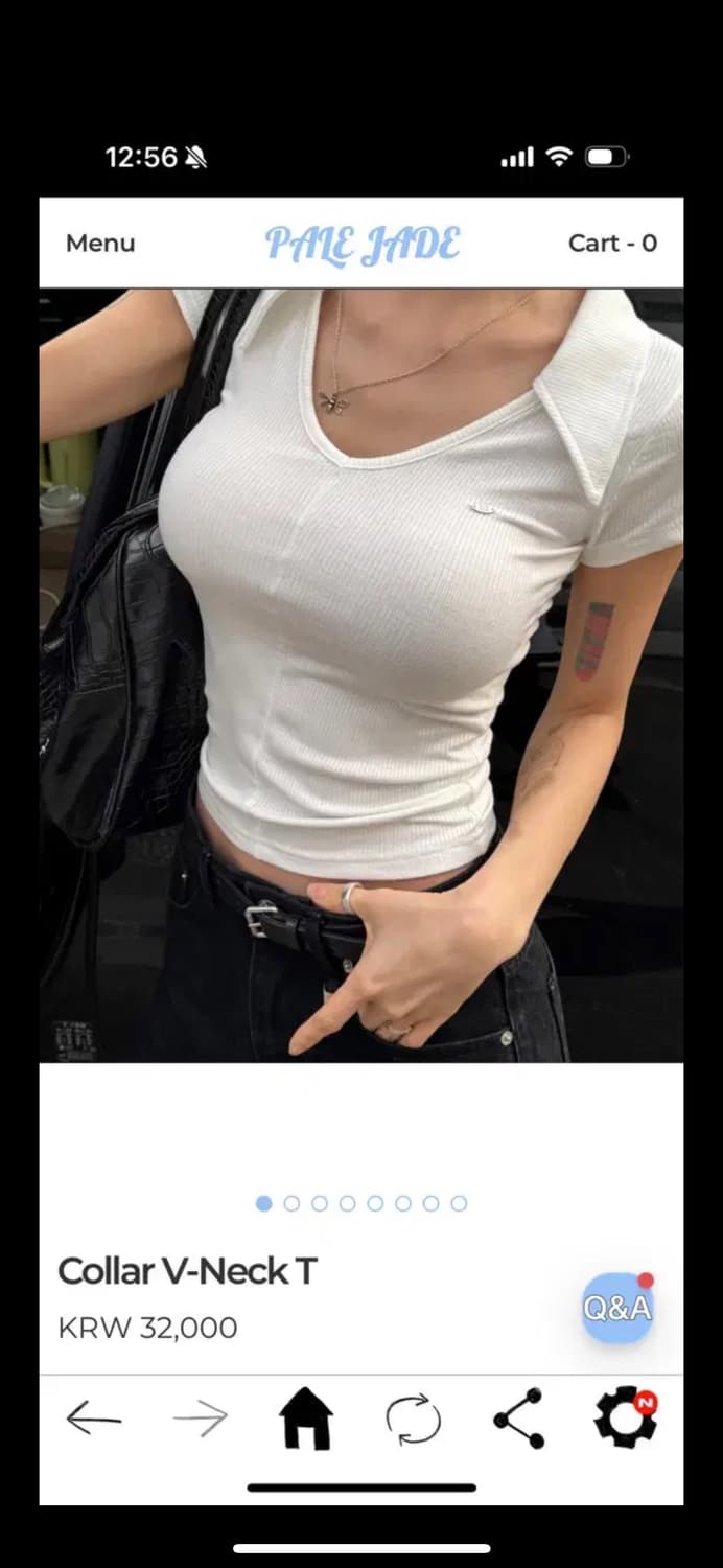 페일제이드 Collar V-Neck T 흰색 상품이미지3