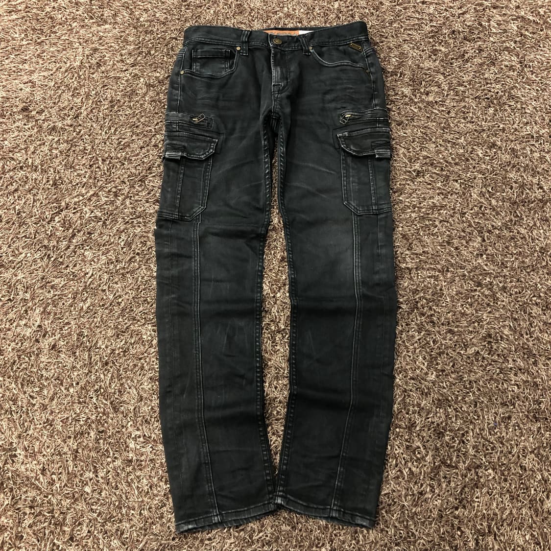 32 버커루 블랙 워싱 카고 팬츠 상품이미지1