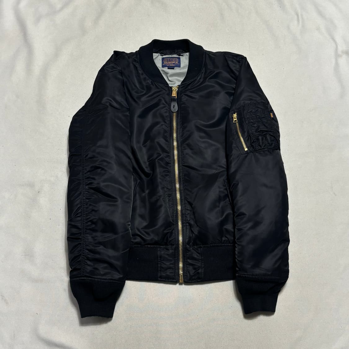 M 알파인더스트리 블랙 MA-1 항공 점퍼 상품이미지2