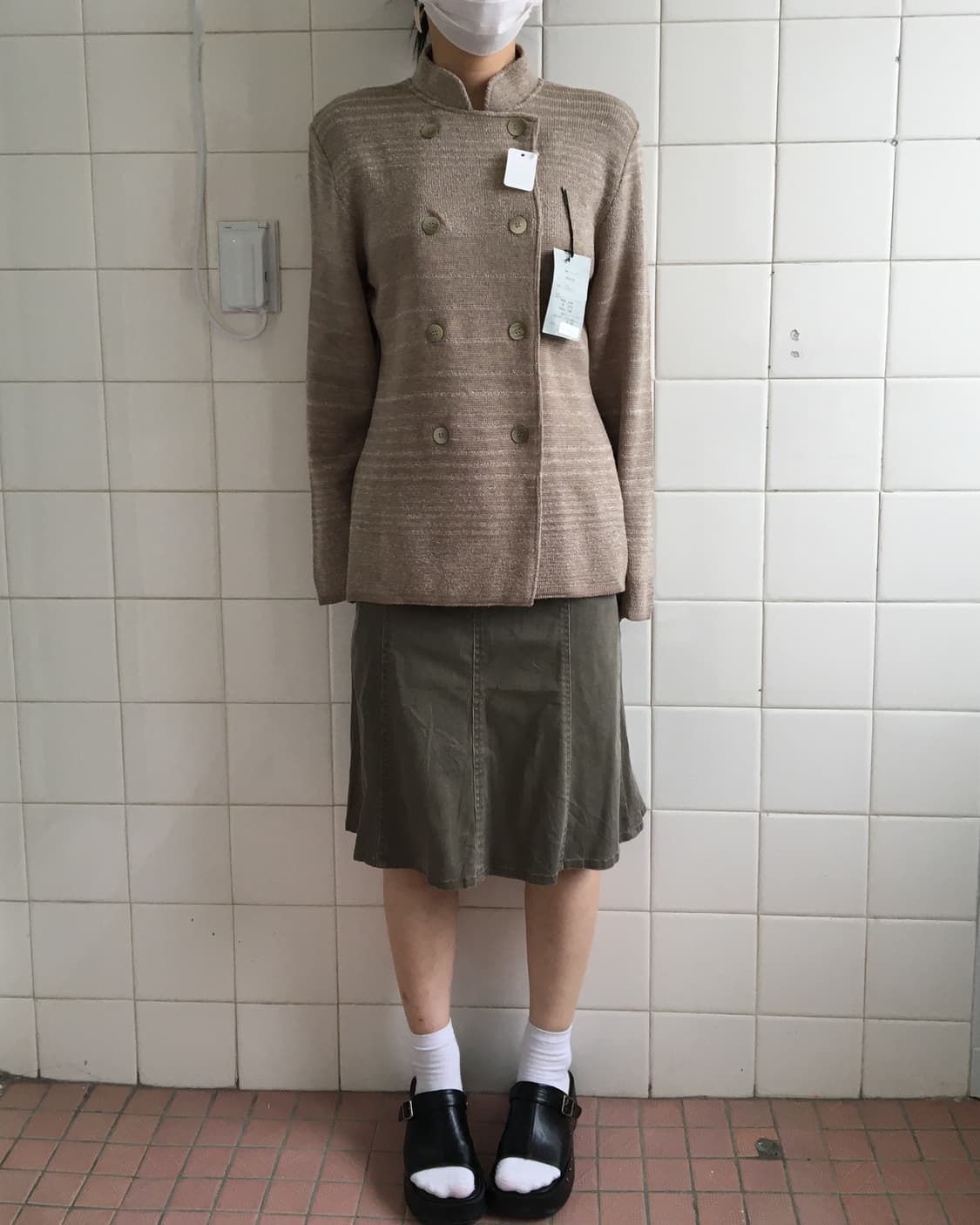 Double button knit jacket 상품이미지5