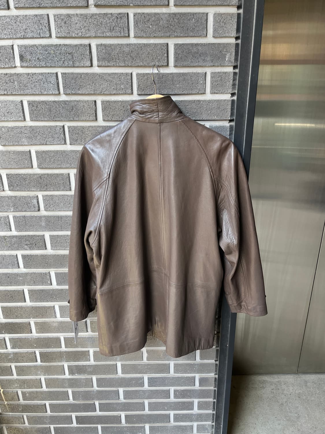 90s Genuine Lambskin 양가죽 더블브레스트 자켓 브라운 상품이미지9