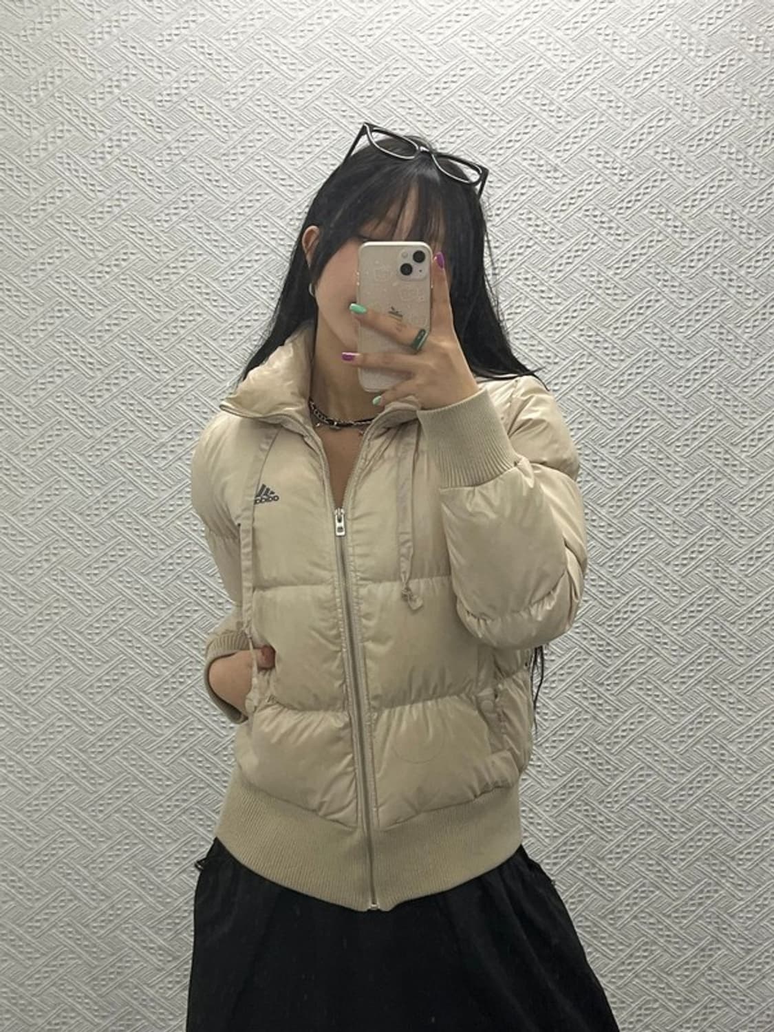 아디다스 빈티지 오리털 덕다운 푸퍼 숏 패딩 90 C06666 상품이미지1