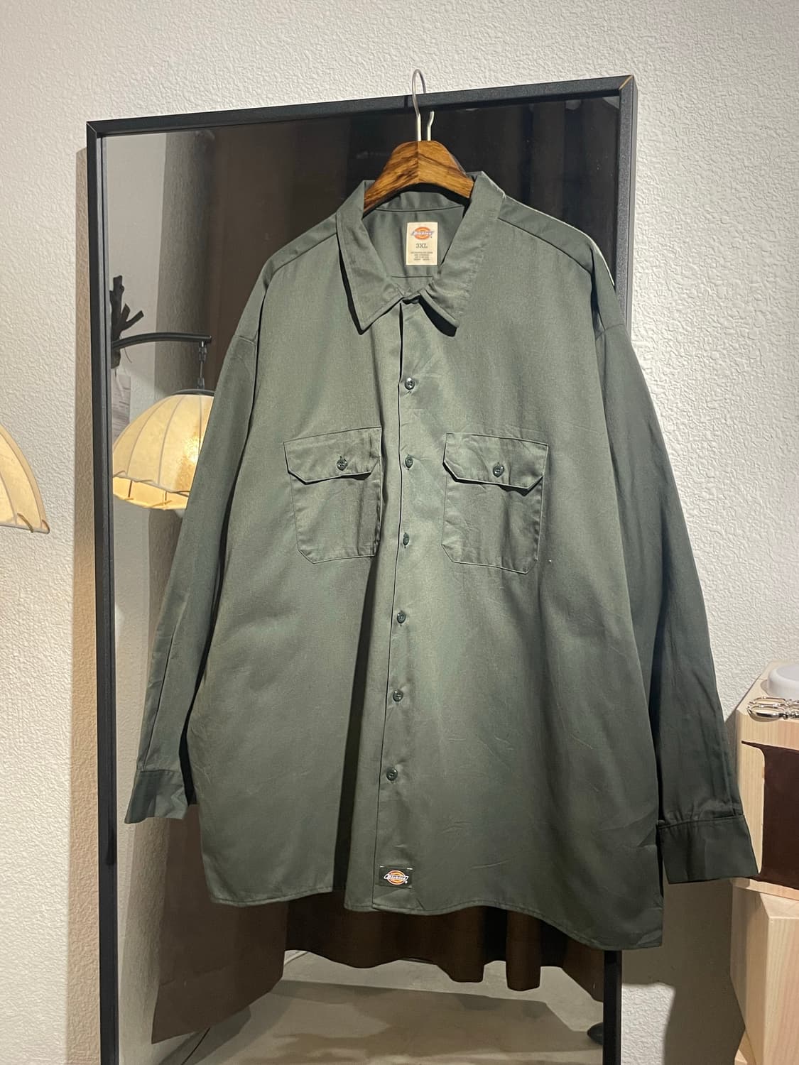 디키즈 카키 워크 셔츠 3xl 상품이미지1