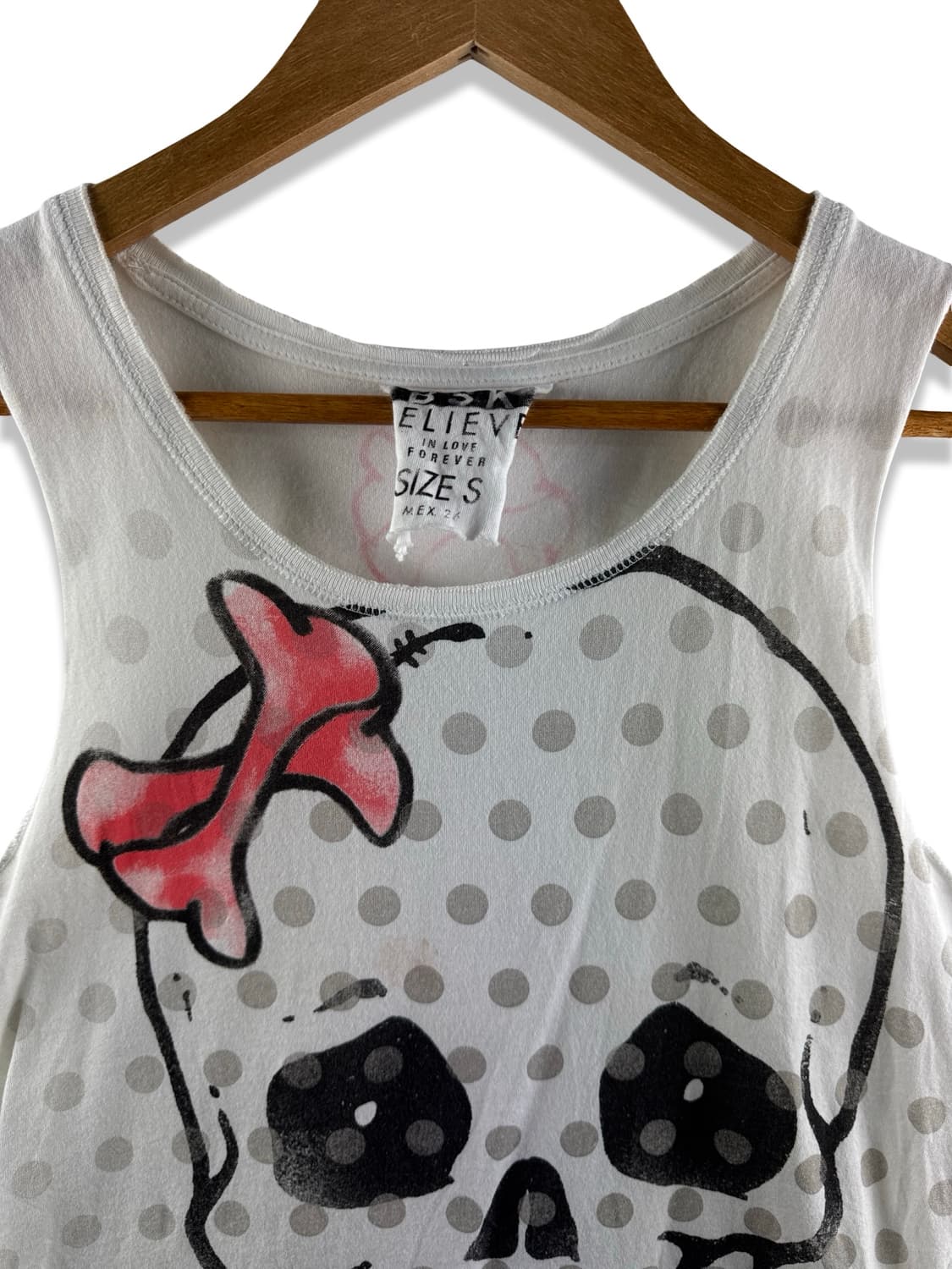 JPN 키치 도트 스컬 슬리브리스2651 상품이미지3