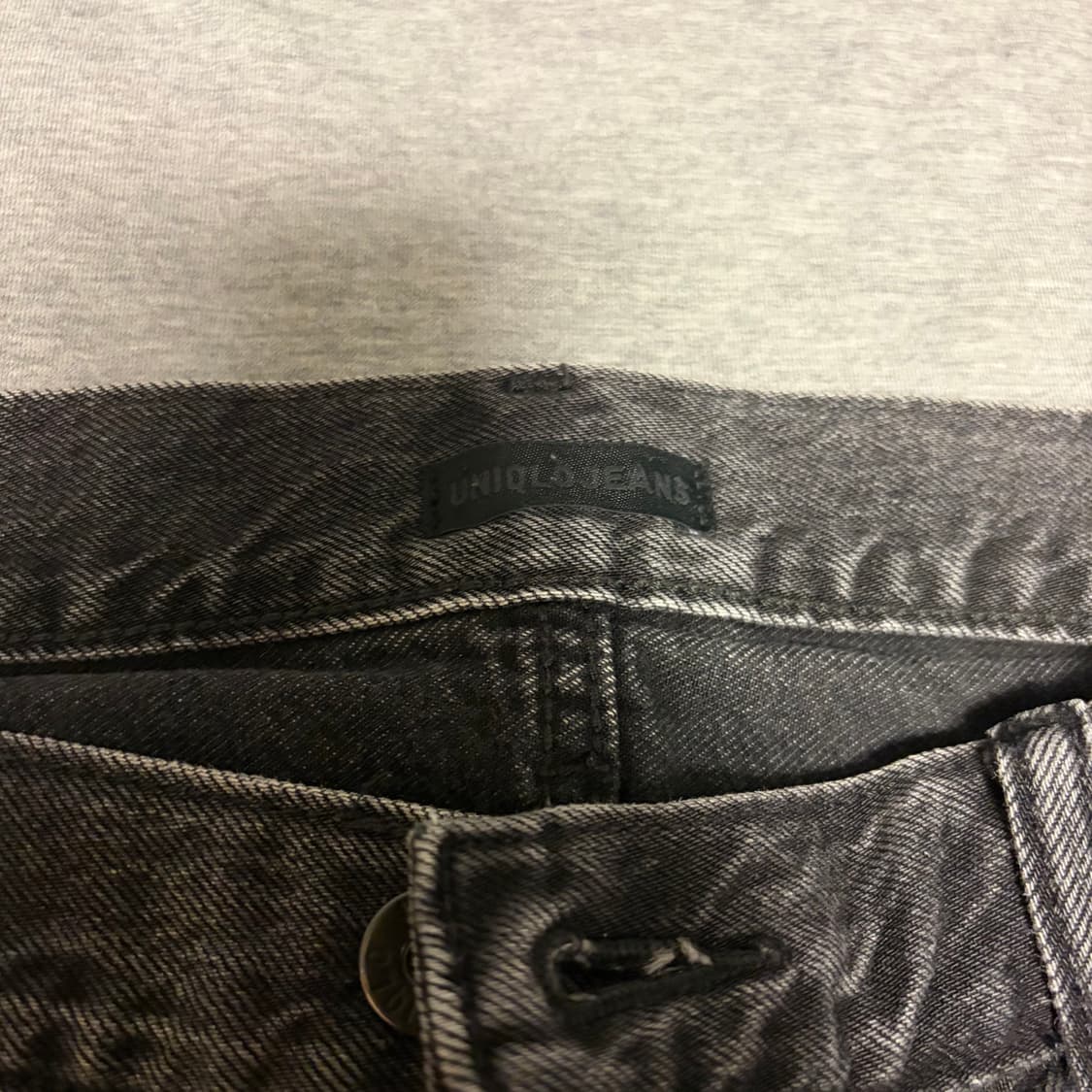 [32] 유니클로 와이드팬츠 흑청 상품이미지3