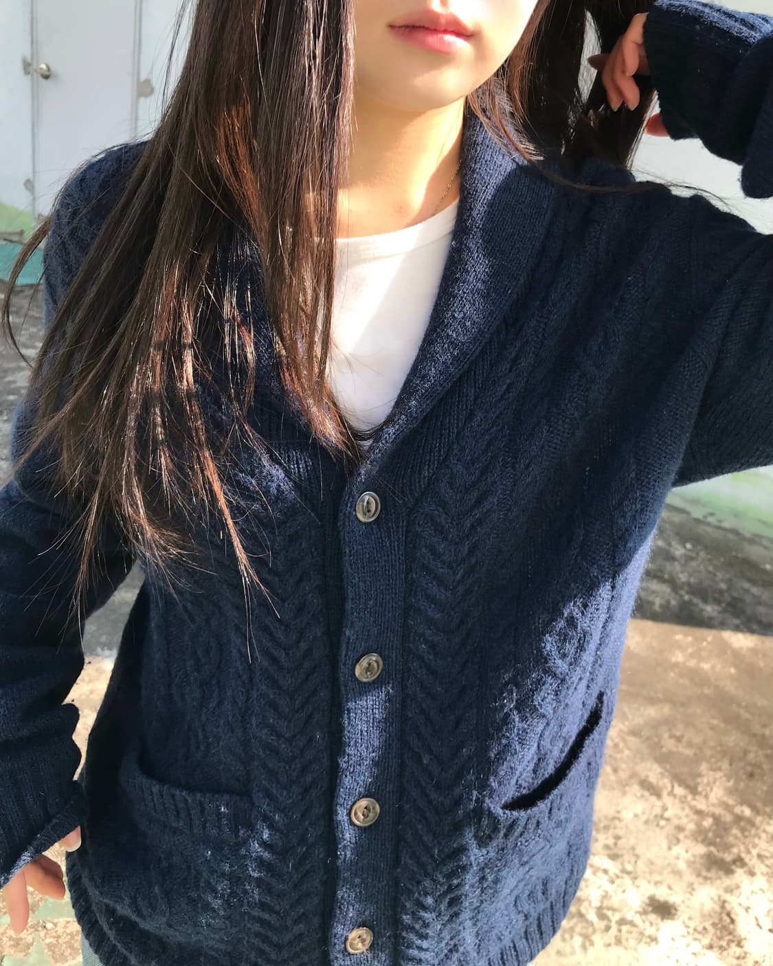 네이비 니트 가디건  상품이미지5