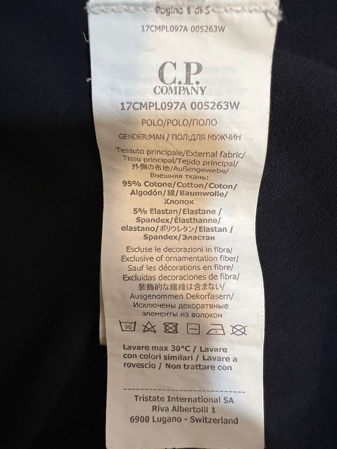 CP컴퍼니 남성 네이비 PK카라반팔티셔츠  상품이미지8