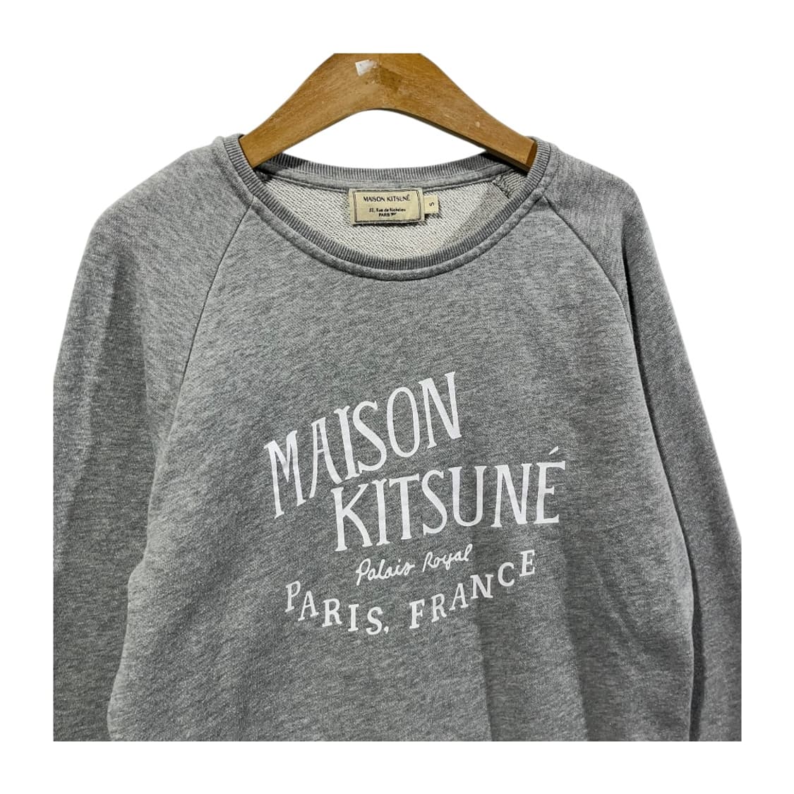 [Maison Kitsune] 메종 키츠네 레터링 로고 래글런 맨투맨 상품이미지2