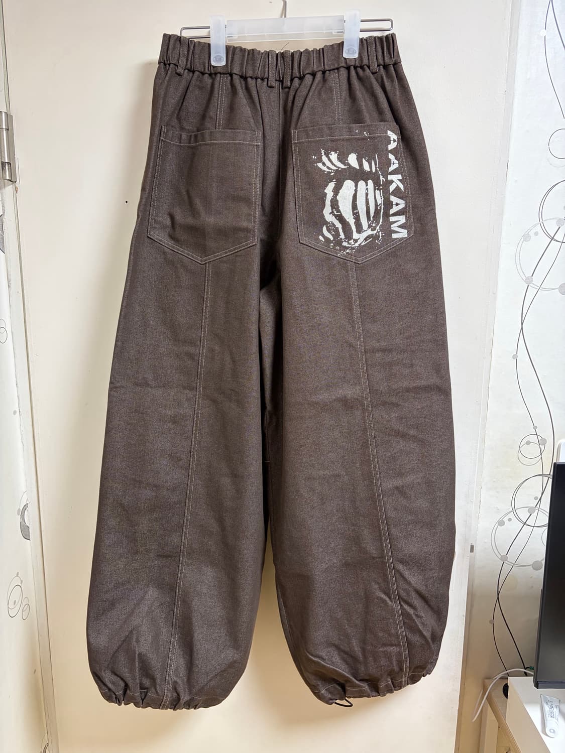 (2) 아캄 핀턱 데님팬츠 브라운 상품이미지3