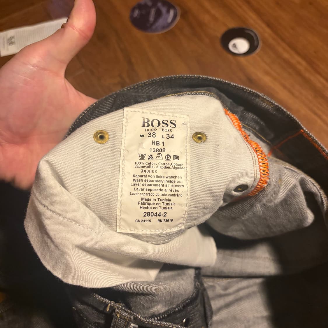 BOSS ORANGE LABEL 새깅 와이드 블랙진 상품이미지7