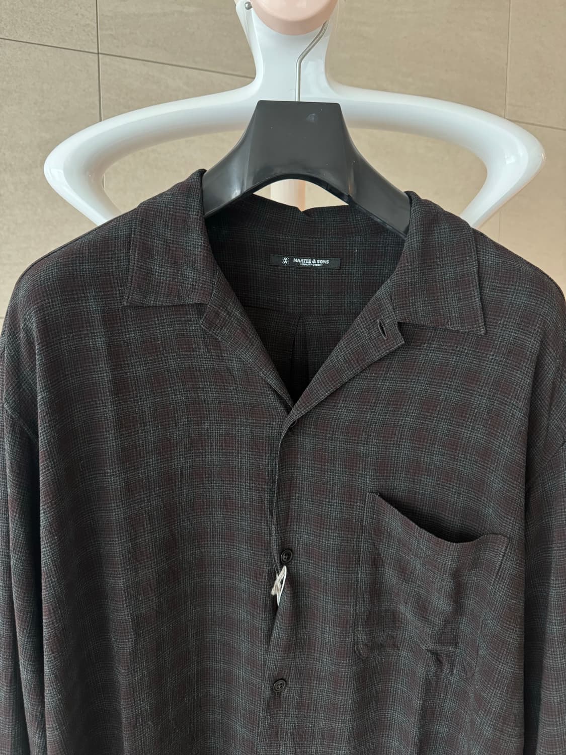 마티앤선즈 OP COLLAR RAYON BRCHECK 셔츠 상품이미지7