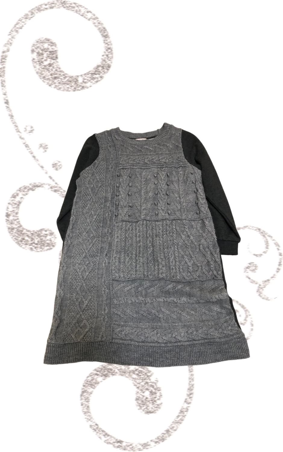 {BEAMS} Gray Dott Dressss 상품이미지1