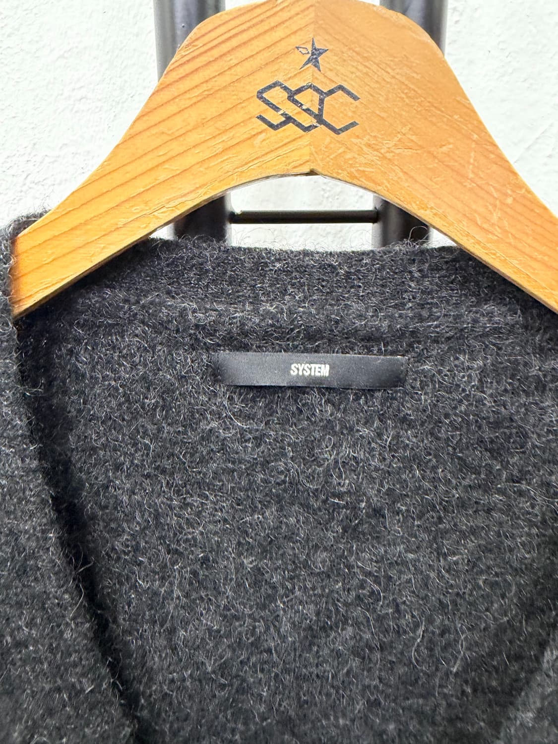 정품) 시스템옴므 한섬 오버사이즈 모헤어 가디건 100 상품이미지6