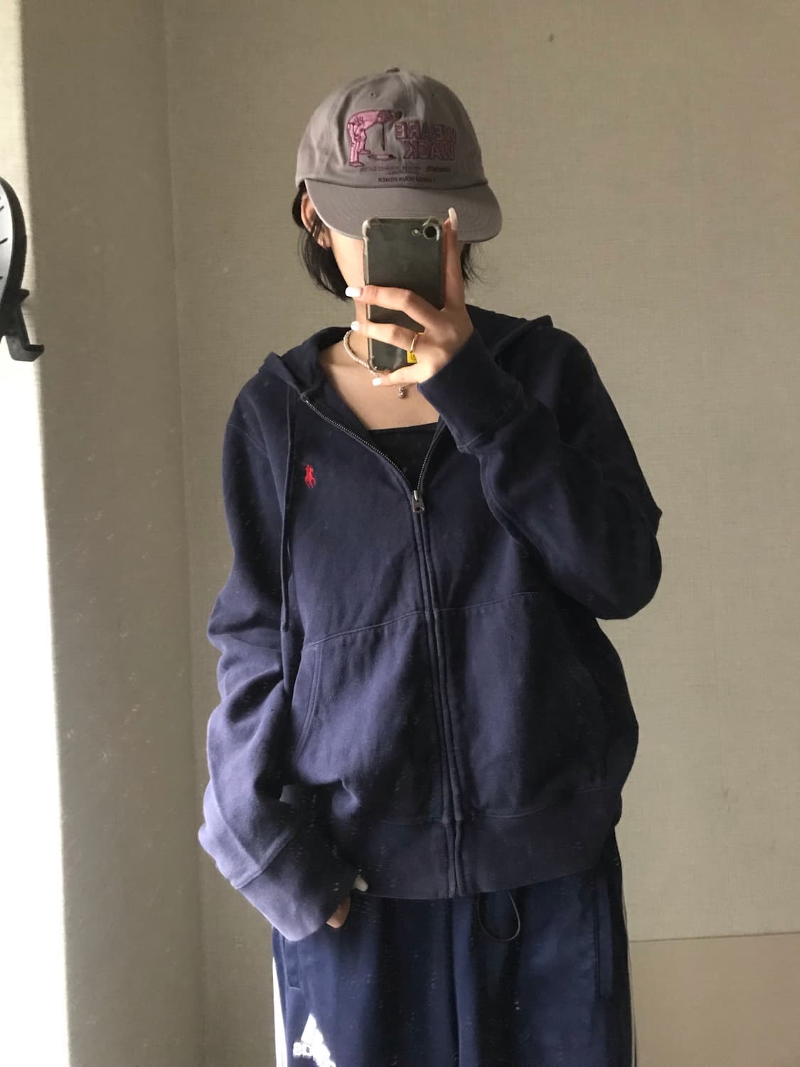 폴로 네이비 후드집업 상품이미지1