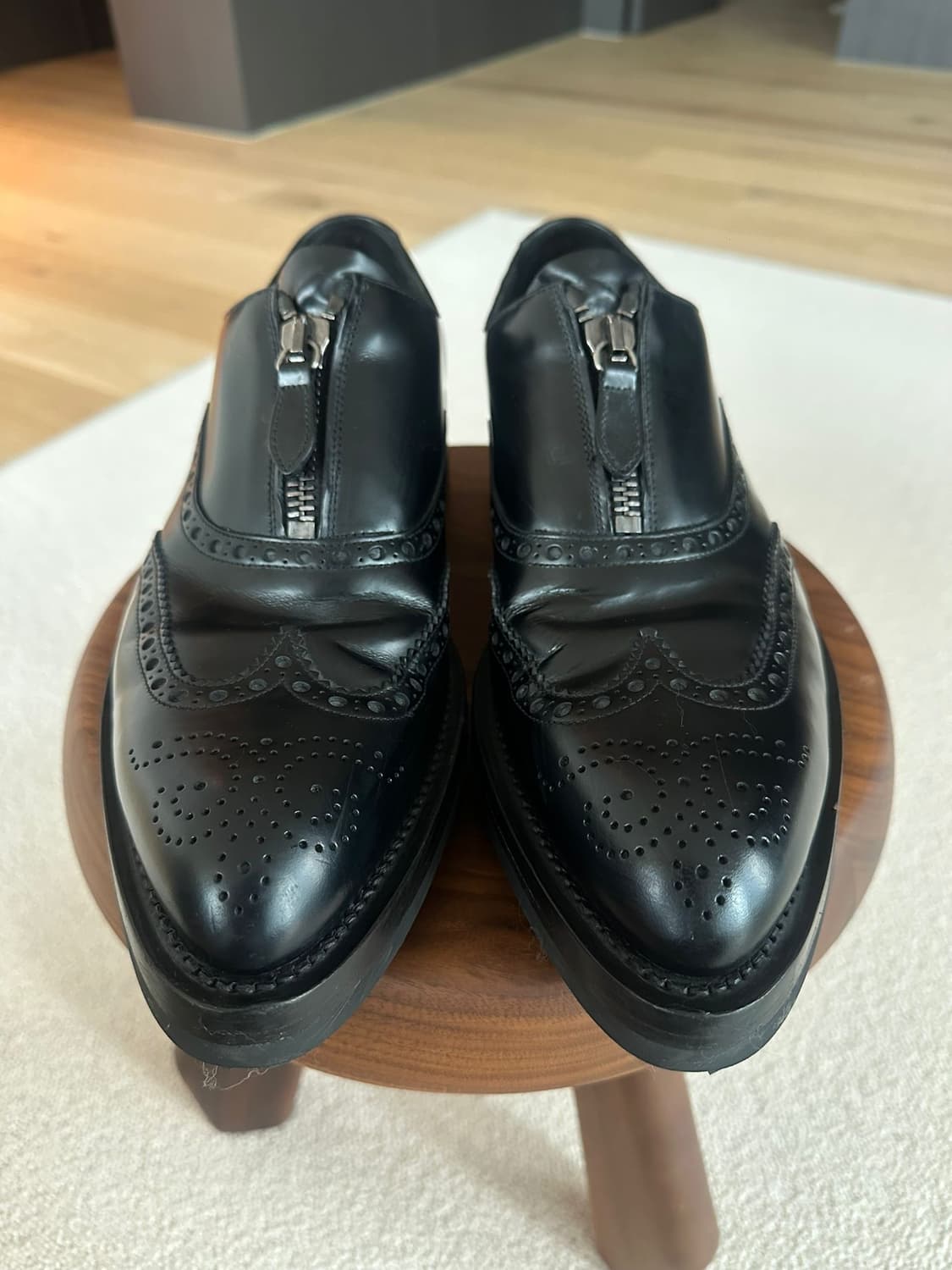 PRADA 13F/W BROGUE OXFORD ZIPPER SHOES 상품이미지3