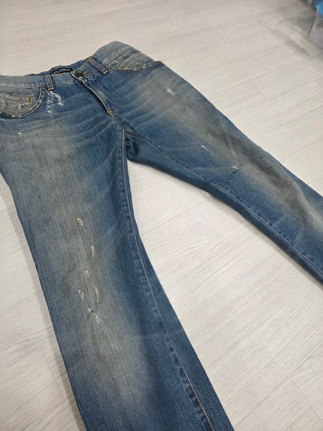 D&G  플레이트 디스트로이드 워싱 데님 상품이미지3