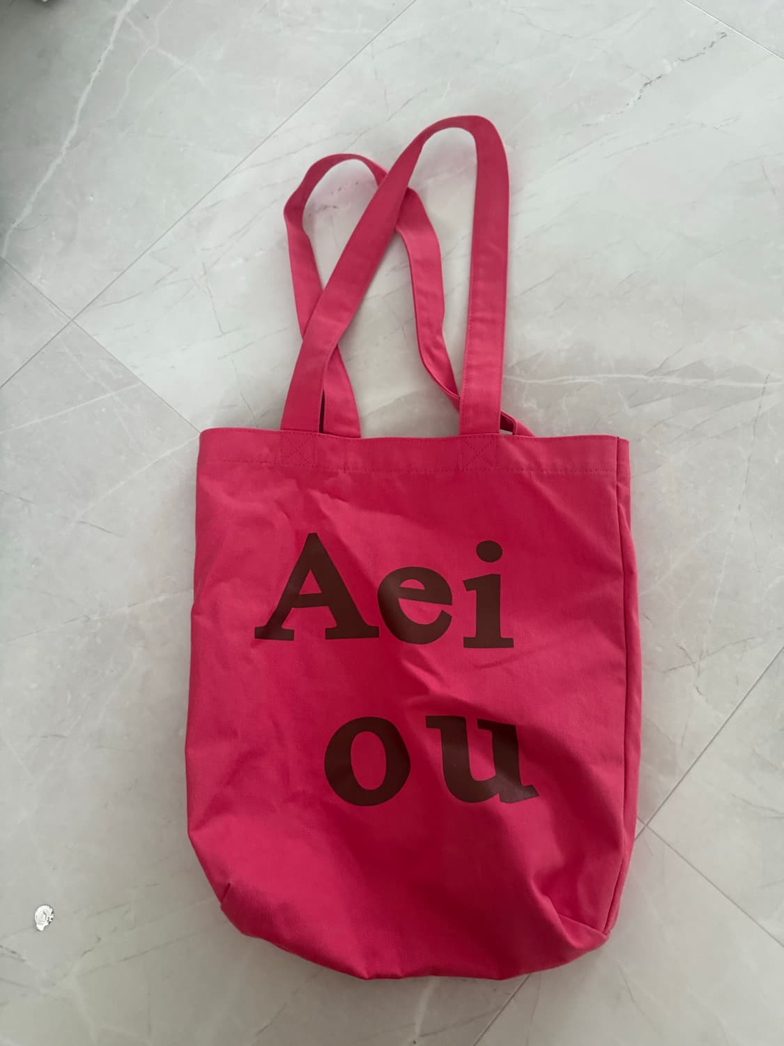 아에이오우 Aeiou 핑크 에코백 상품이미지1