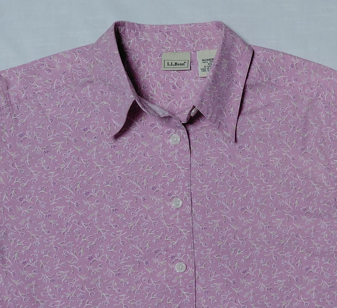 [XS] 엘엘빈(L.L.Bean) 빈티지 플로럴 코튼 셔츠 - 핑크 상품이미지2