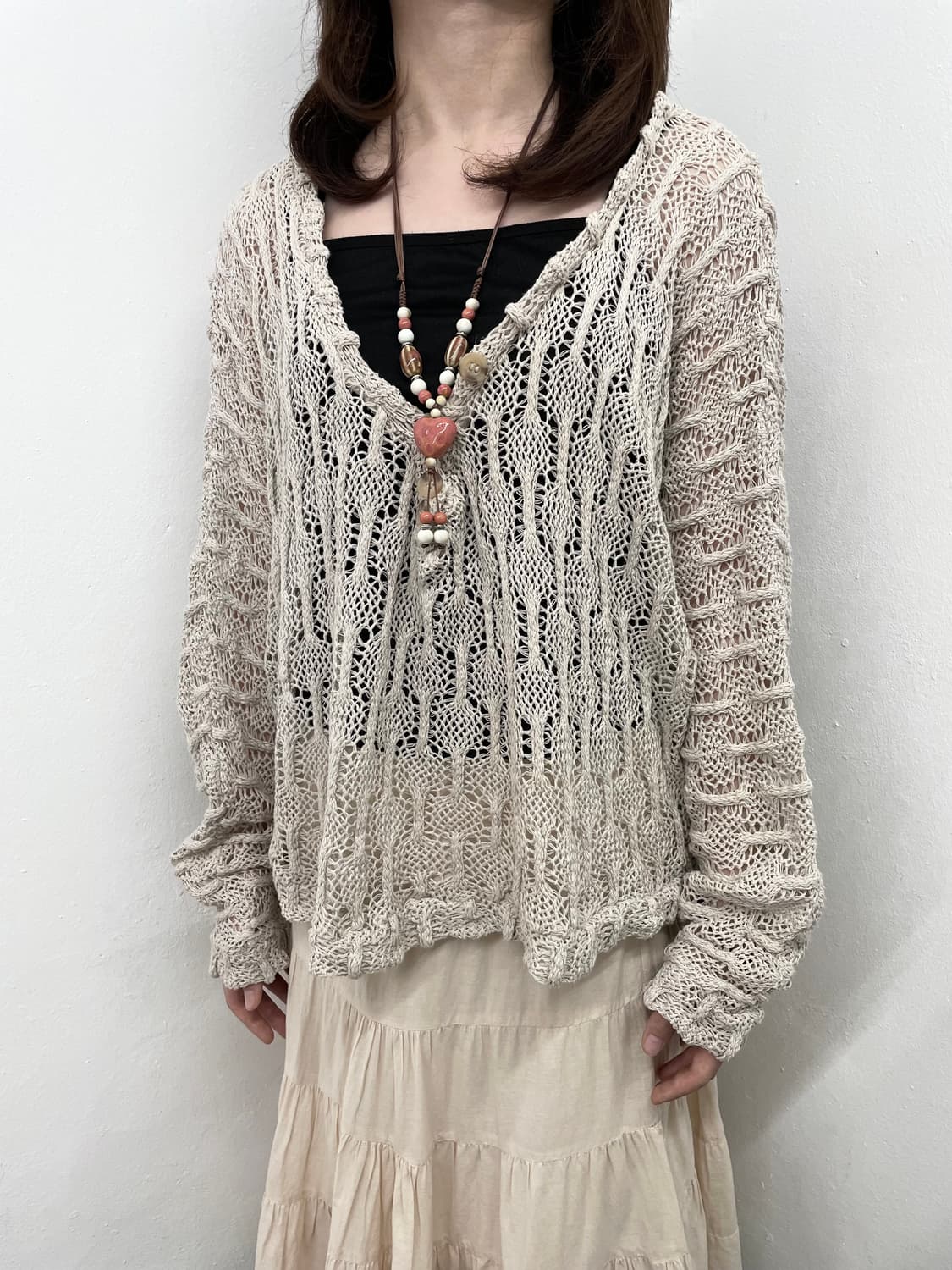 모리 그런지 버튼 루즈 탑 상품이미지1