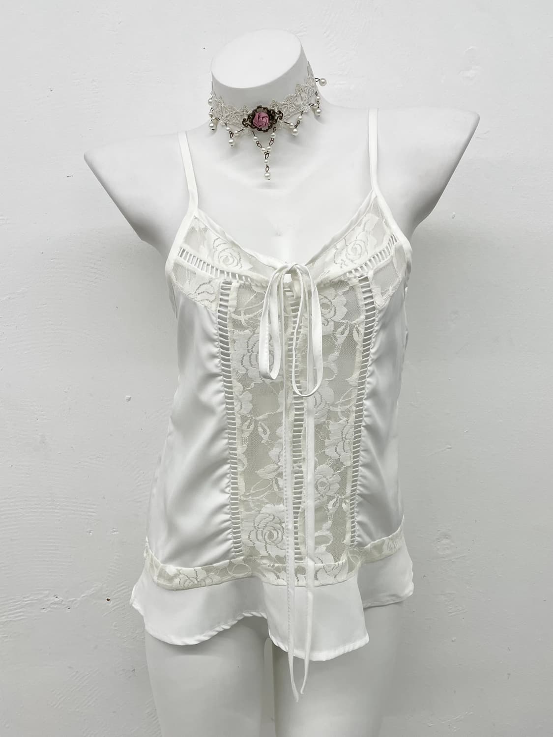 퓨어 로즈 리본 슬립 상품이미지1