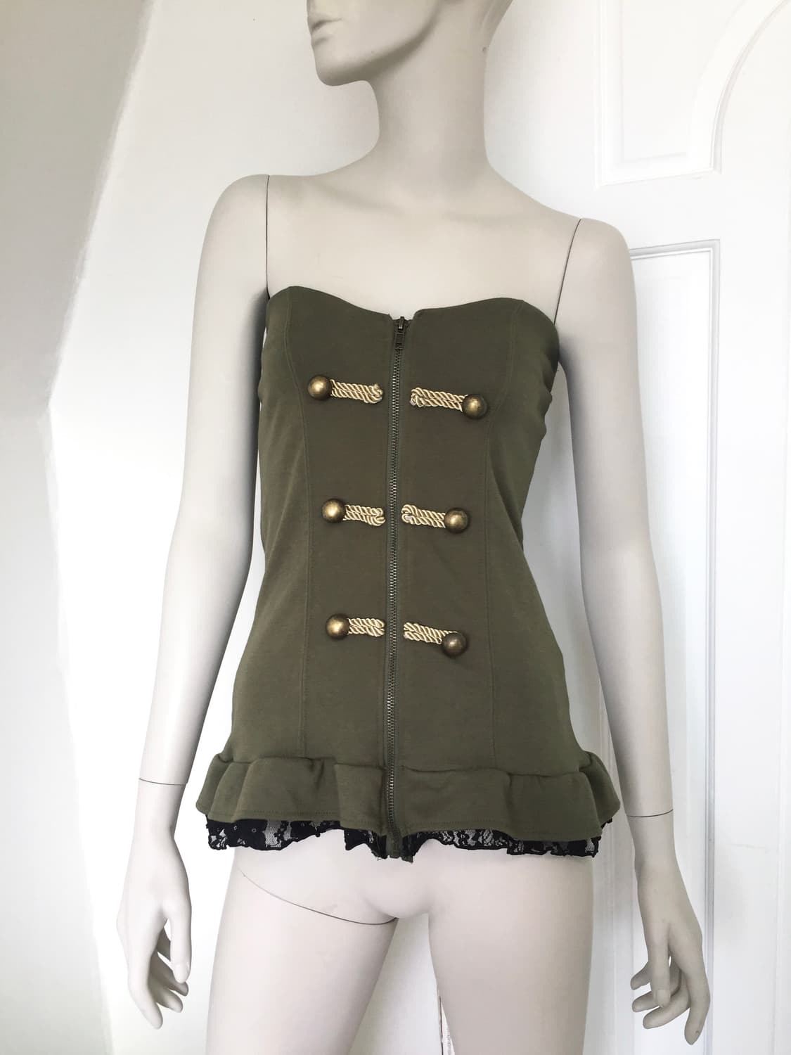 Napoleon lace trimmed Tube-Top 상품이미지3
