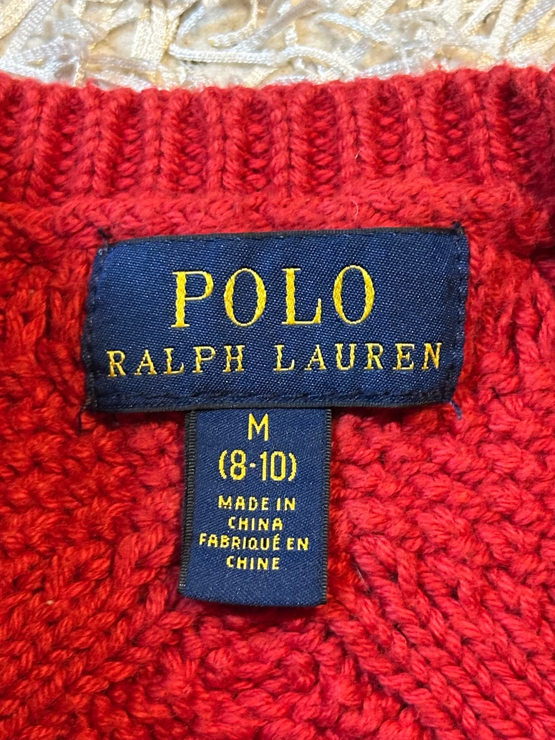 폴로 랄프로렌 신형 RL 하트로고 케이블 코튼 꽈배기 니트 상품이미지5