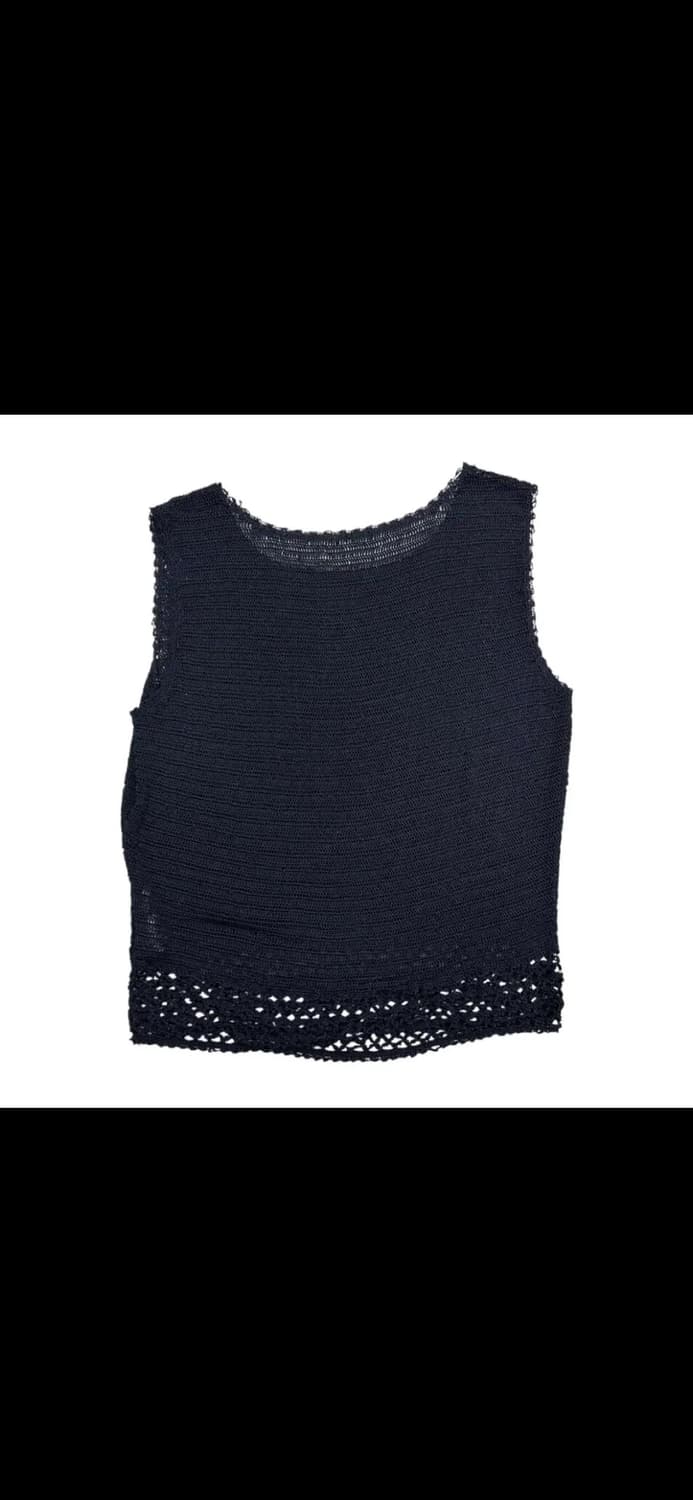 T132빈티지 JPN 죠르쥬 레슈 니트 레이스 슬리브리스 SIZE M-L 상품이미지2