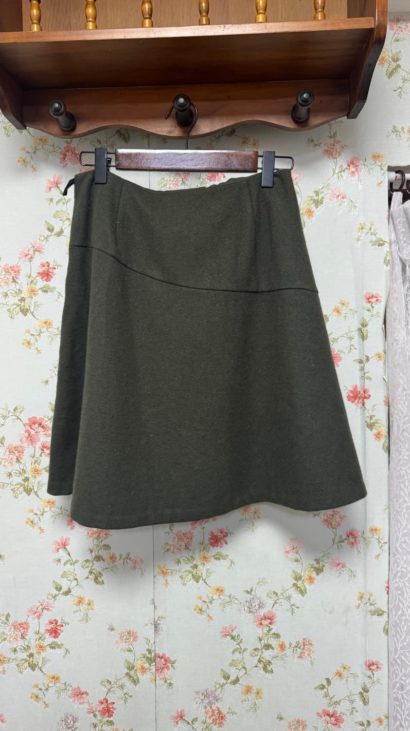 빈티지 그린 플레어 스커트 상품이미지2