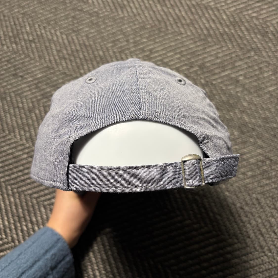 뉴에라 우븐 라벨 언스트럭쳐 라이트블루 볼캡(OS) 상품이미지4