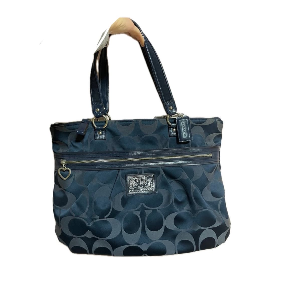 코치 빈티지 시그니처 토트백 네이비 상품이미지1