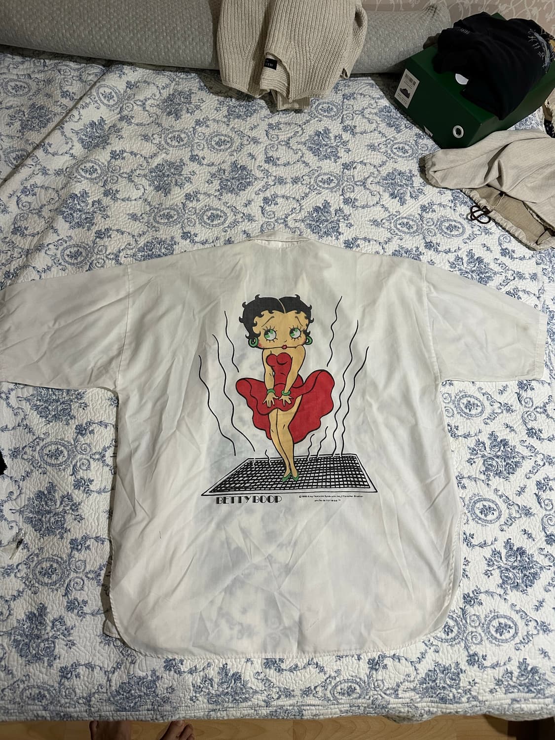 빈티지 베티붑 오버사이즈 반팔 셔츠 상품이미지1