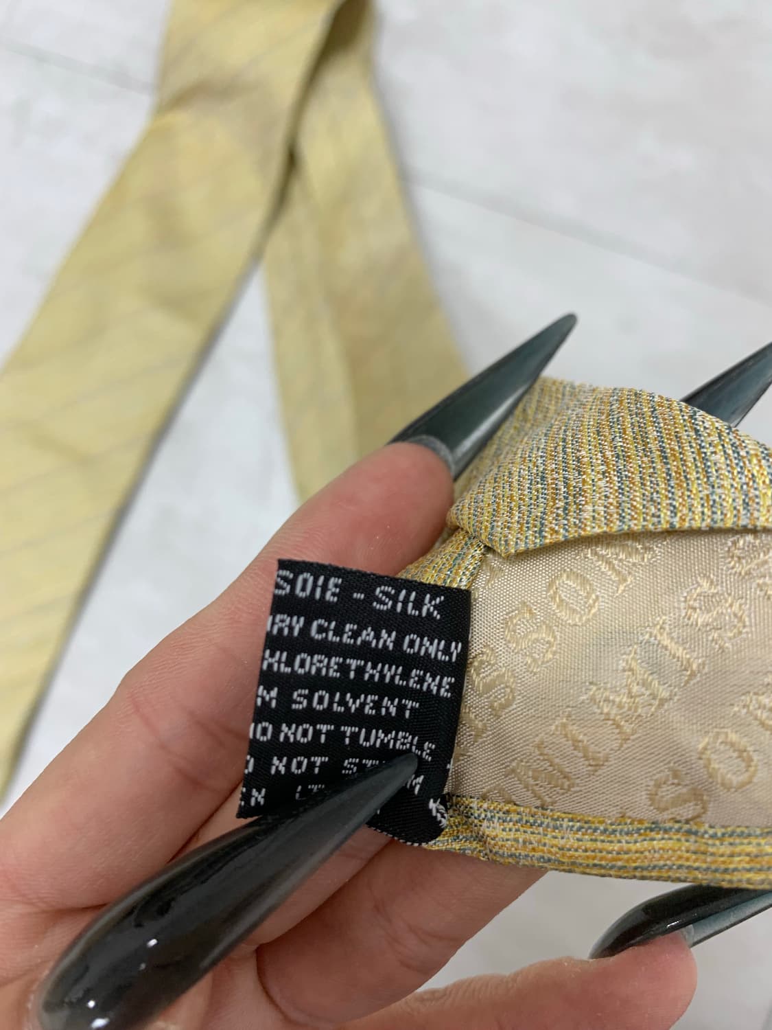 미쏘니 옐로우 사선 디테일 넥타이 #284 상품이미지5