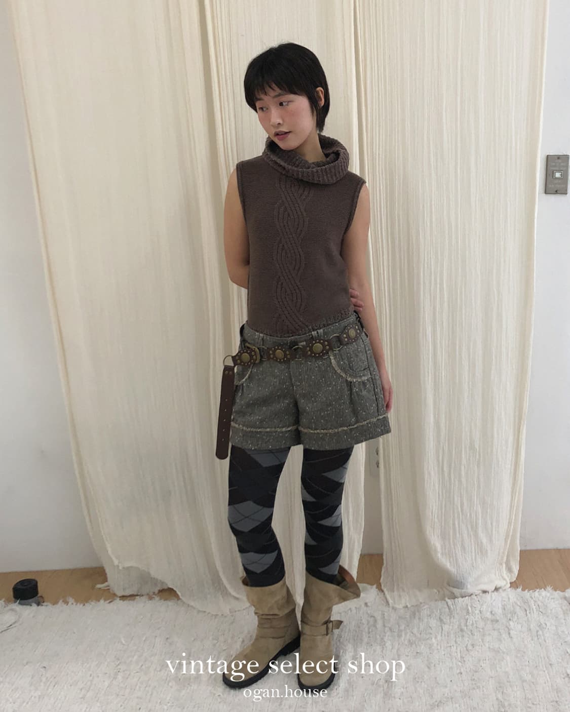 vintage kirakira wool shorts 상품이미지6