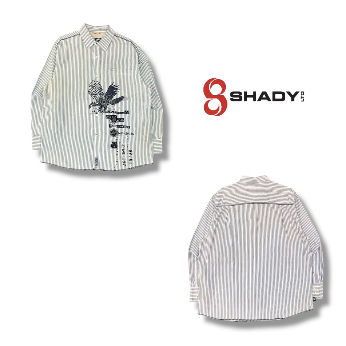  shady ltd 스트라이프 그래픽 셔츠 y13129 상품이미지1