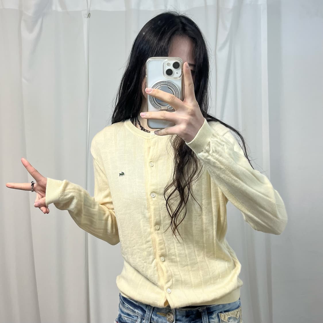 Lacoste Beige Cardigan  상품이미지2