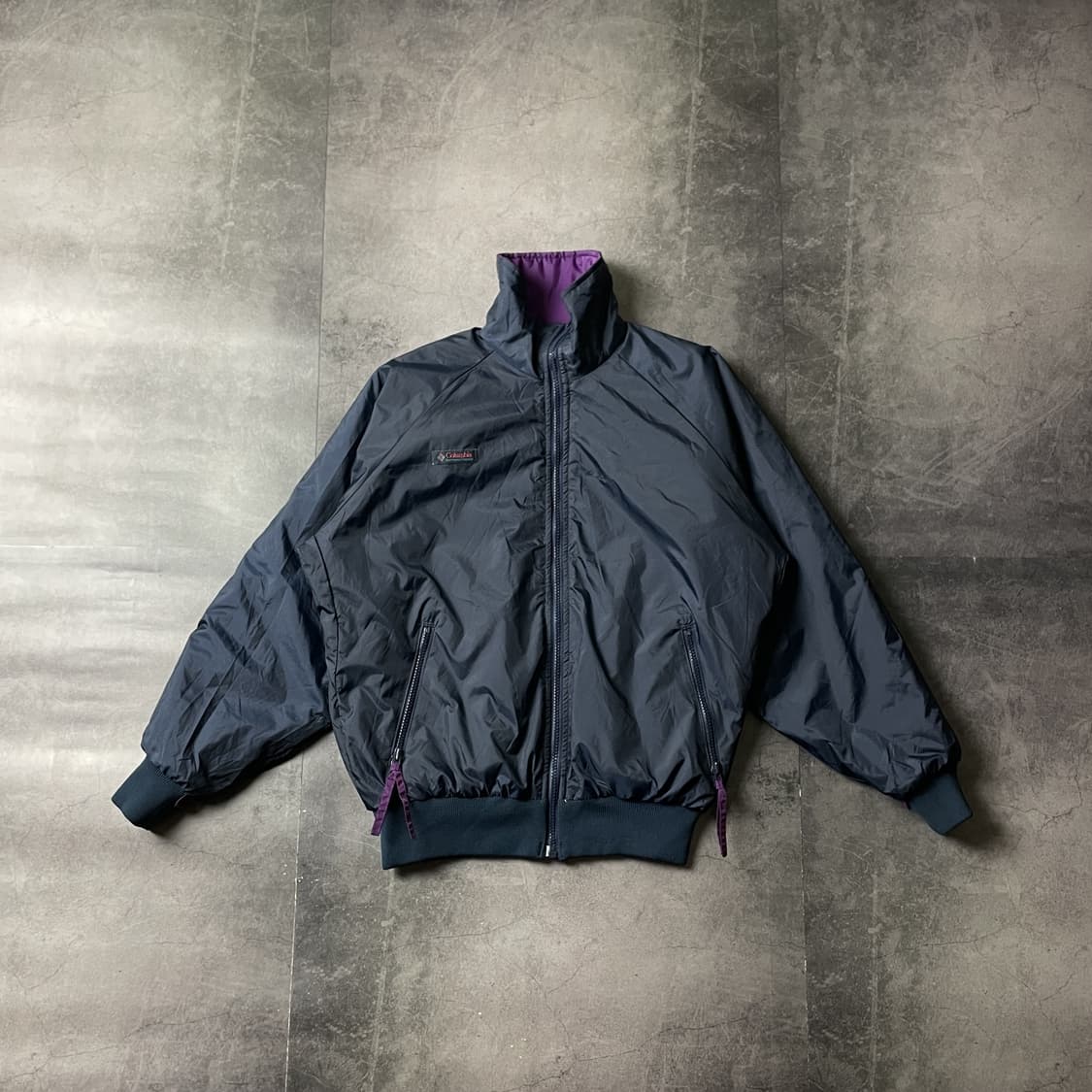 COLUMBIA 컬럼비아 리버시블 네이비 퍼플 윈드브레이커 A00524 상품이미지1